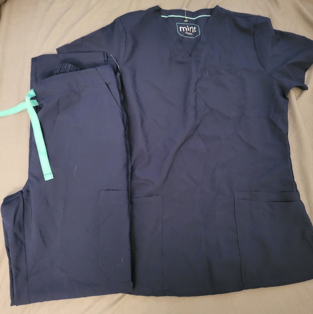 Navy Blue Scrub Set
